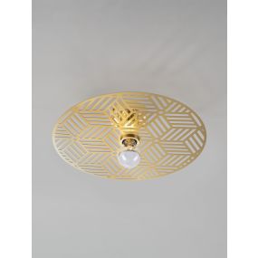 Nova Luce Eres - plafonnier - Ø 40 x 12 cm - or