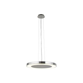 Searchlight Lexi - lampe suspendue - Ø 50 x 122 cm - 36W LED dimmable inclus - chrome