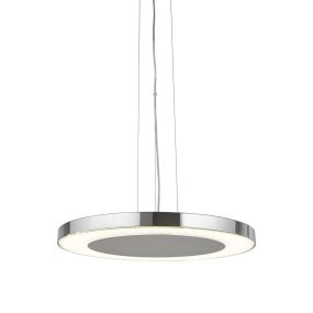 Searchlight Lexi - lampe suspendue - Ø 50 x 122 cm - 36W LED dimmable inclus - chrome