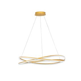 Nova Luce Ofelia - lampe suspendue avec télécommande - Ø 95 x 150 cm - 68W dimmable LED inclus - laiton doré
