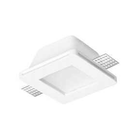Nova Luce Tobia - spot encastré - 120 x 120 mm, 125 x 125 mm format encastré - plâtre blanc