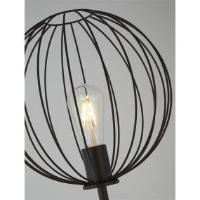 Searchlight Rondo - lampadaire - Ø 30 x 161 cm - noir