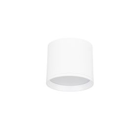 Nova Luce Ziaza - plafonnier - Ø 10 x 8,6 cm - 10W LED inclus - blanc sablé