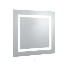 Searchlight Miroirs de salle de bain - miroir avec éclairage - 70 x 65 cm - 10W LED inclus - IP44 - blanc