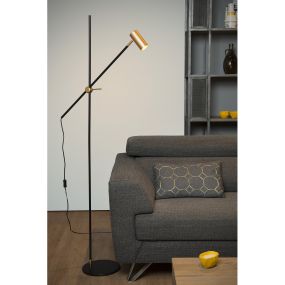 Lucide Philine - lampadaire - 66 x 66 x 165 cm - noir