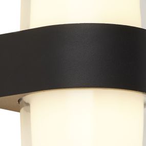 Searchlight Dundee - Applique d'extérieur - 9,5 x 13,3 cm - 6W LED inclus - IP44 - noir et blanc