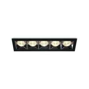 ONE Light Mirror Square Boxes - spot encastré - 207 x 54 mm, 200 x 45 mm taille d'encastrement - 20W LED inclus - noir