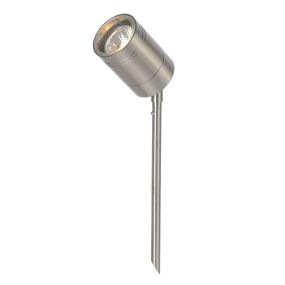 Lucide Arne - spot de sol sur piquet - 6,3 x 6,3 x 36 cm - 5W LED inclus - IP44 - chrome satiné