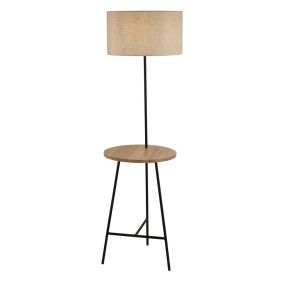Searchlight Washington - lampadaire - Ø 45 x 155 cm - marron clair et noir