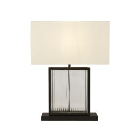 Searchlight Clarendon - lampe à poser - 40 x 53 cm - noir et blanc