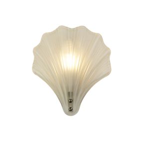 Searchlight Shell - applique murale - 20 x 22 cm - IP44 - argent satiné
