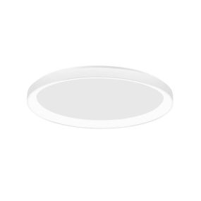 Nova Luce Pertino - plafonnier - Ø 58 x 6 cm - 48W LED dimmable inclus - blanc sable