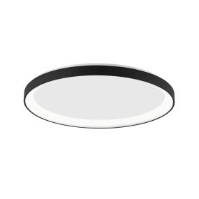 Nova Luce Pertino - plafonnier - Ø 38 x 6 cm - 30W LED dimmable inclus - noir sable
