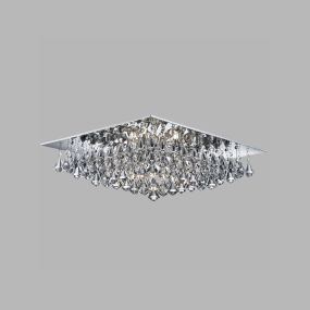 Searchlight Hanna - plafonnier - 55 x 55 x 22 cm - chrome