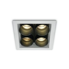 ONE Light Tubes de lumière foncée - spot encastré - 77 x 77 mm, 68 x 68 mm taille d'encastrement - 10W LED inclus - blanc