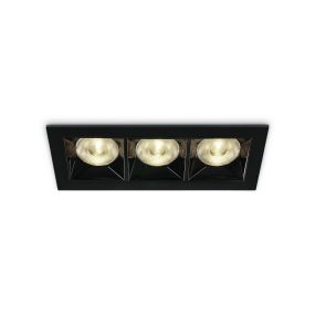 ONE Light Mirror Square Boxes - spot encastré - 130 x 54 mm, 124 x 45 mm taille d'encastrement - 12W LED inclus - noir