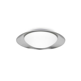 Faro Side - applique murale/plafonnier - Ø 39 x 11 cm - 15W LED inclus - blanc et nickel
