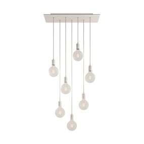 Creative Cables - lampe suspendue 7L - 67,5 x 130 cm - blanc