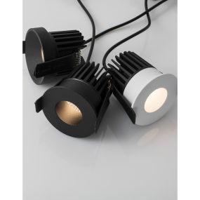 Nova Luce Petit - spot à encastrer - Ø 62 mm, Ø 55 mm à encastrer - 9W LED inclus - IP42 - noir sable