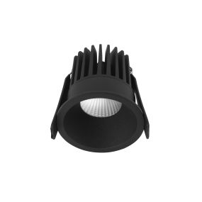 Nova Luce Petit - spot à encastrer - Ø 62 mm, Ø 55 mm à encastrer - 9W LED inclus - IP42 - noir sable