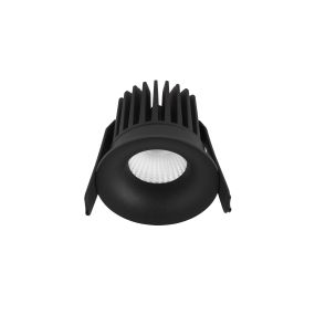 Nova Luce Petit - spot à encastrer - Ø 62 mm, Ø 55 mm à encastrer - 9W LED inclus - IP42 - noir sable