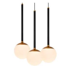Lucide Calina - lampe suspendue - Ø 42 x 169,3 cm - 5 x 8,2W LED dimmable inclus - noir