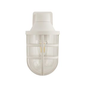 Searchlight Seaside - lampe murale extérieure - 11 x 21 cm - IP44 - blanc