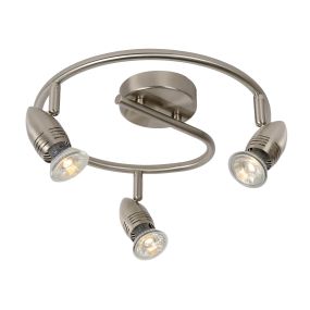 Lucide Caro 3 - spot en saillie - Ø 31 x 13 cm - 3 x 5W LED inclus - chrome satiné