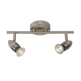 Lucide Caron 2 - spot en saillie - 32 x 9 x 13 cm - 2 x 5W LED inclus - chrome satiné