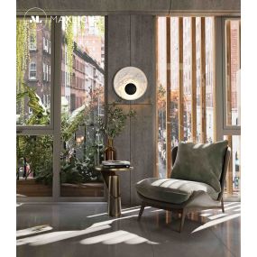 Maxlight Oyaka - applique - Ø 29 x 9,5 cm - 5W LED inclus - noir