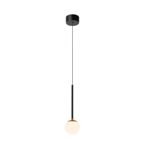 Lucide Calina - lampe suspendue - Ø 9,9 x 169,7 cm - 9W dimmable LED inclus - noir