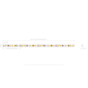 Klus Bande LED - largeur 0,5cm, longueur 500cm - 24Vdc - dimmable - 9,1W LED par mètre - 196 LED par mètre - IP20 - 3000K