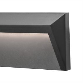 Nova Luce Luton - applique d'extérieur - 23 x 3,3 x 8 cm - 1,6W LED inclus - IP65 - gris foncé