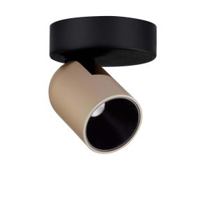 Nova Luce Sirmos - plafonnier - Ø 10 x 12,6 cm - 8W dimmable LED inclus - café moka et noir sablé