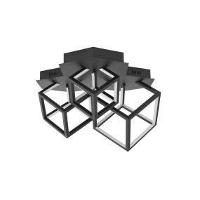 Nova Luce Gabbia - plafonnier - 64 x 35,9 x 41 cm - 110 LED gradables inclus - noir sable