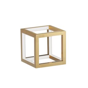 Nova Luce Gabbia - lampe à poser - 16 x 16 x 16 cm - 20 LED dimmable inclus - or