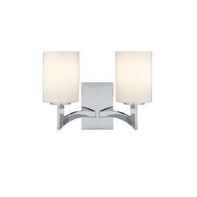Searchlight Gina - applique murale - 32 x 25 cm - chrome et blanc