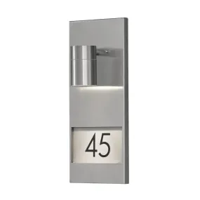 Konstsmide Modena House Number - applique murale extérieure - 16 x 11 x 41 cm - IP44 - acier inoxydable