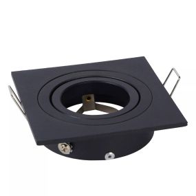 Lucide Tube Square - spot encastré - Ø 90 mm, 79 mm encastré - noir