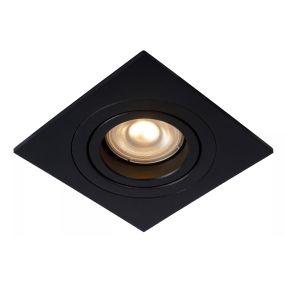 Lucide Tube Square - spot encastré - Ø 90 mm, 79 mm encastré - noir