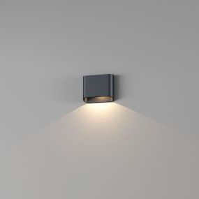Artdelight Diaz 1L - applique murale - 14,5 x 12 x 3,8 cm - 6W LED inclus - IP54 - noir