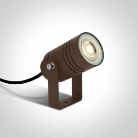 ONE Light GU10 Garden Spots - point de terre sur épi - 13,2 x 11,2 cm - IP65 - marron