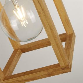 Searchlight Square - lampe suspendue - 20 x 20 x 120 cm - noir et brun