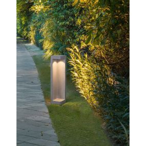 Nova Luce Grante - lampe de jardin - 12 x 12 x 53 cm - 5W LED inclus - IP65 - gris