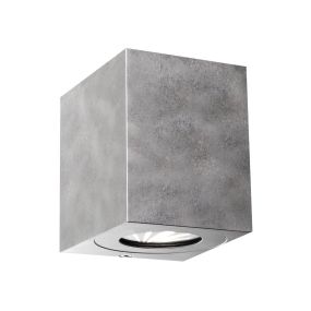 Nordlux Canto Kubi 2 - applique murale extérieure - 8,7 x 10,4 x 10 cm - 2 x 5W LED inclus - IP44 - métal galvanisé