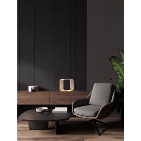 Nova Luce Valentin - lampe de table avec interrupteur sur câble - 24 x 24 x 16 cm - 14W dimmable LED inclus - laiton doré