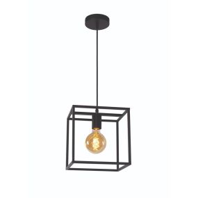 Roi Du Luminaire Achille - lampe suspendue - 25 x 25 x 155 cm - noir
