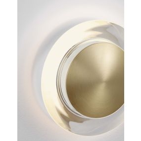 Nova Luce Airida - applique murale - Ø 17 x 6 cm - 8W LED inclus - laiton doré