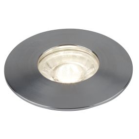 Searchlight Flush - set de 3 - Ø 100 mm, Ø 68 mm encastré - 3 x 4W LED inclus - argent satiné