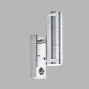 Searchlight Bodmin - Applique d'extérieur avec détecteur de mouvement - 7 x 22 cm - IP44 - acier inoxydable